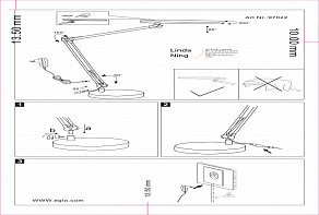 Настольная лампа офисная Eglo Tornos 97022