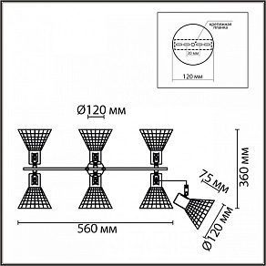 Люстра на штанге Lumion Anriya 8044/6C