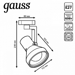 Светильник на штанге Gauss Track Light TR005
