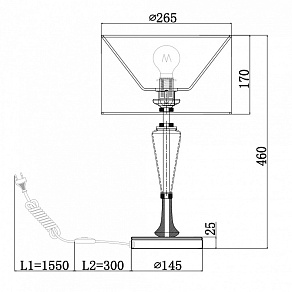 Настольная лампа декоративная Maytoni Alicante MOD014TL-01N