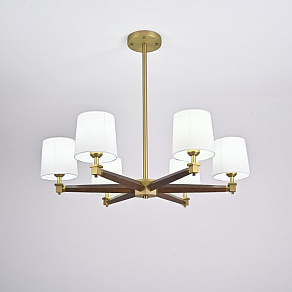 Люстра на штанге Imperiumloft Jorgenson White/Dark wood STAVRA01