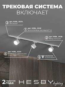 Комплект трековый Hesby Lighting Skylite №13 HSBL_kompl_S013_NI1W3K