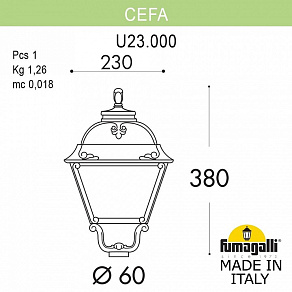 Консольный светильник Fumagalli CEFA U23.000.000.WYE27