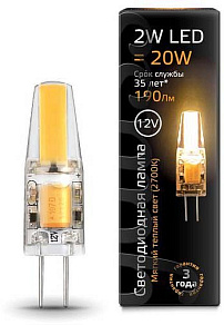 Лампа светодиодная Gauss 2077 G4 2Вт 2700K 207707102