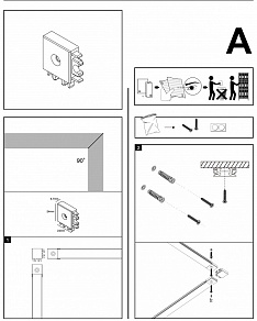 Соединитель угловой L-образный для треков накладных Denkirs AIR BASE TR5211-WH