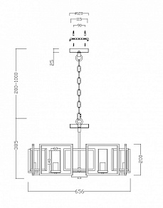 Подвесная люстра Maytoni Bowi H009PL-06G