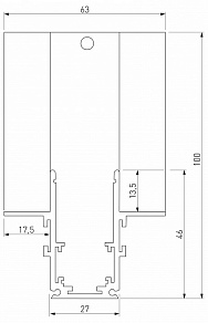 Соединитель угловой внутренний для треков встраиваемых Elektrostandard Slim Magnetic a067498