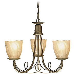 Подвесная люстра Elstead Lighting Minster MN3 BLK/GOLD