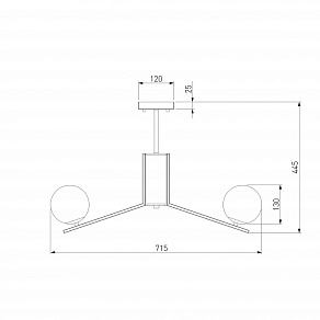 Люстра на штанге Eurosvet Lucas 70092/7 белый