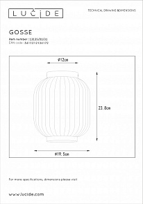 Накладной светильник Lucide Gosse 13135/01/31