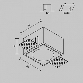 Встраиваемый светильник Maytoni Gyps Modern DL123-GU10-01-W
