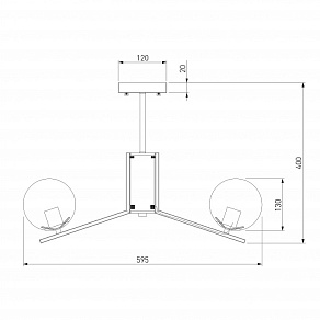 Люстра на штанге Eurosvet Lucas 70092/5 белый