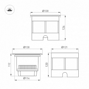 Встраиваемый в дорогу светильник Arlight DAFNA 061191