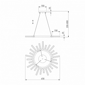 Подвесная люстра Bogate's Sole 558 Smart