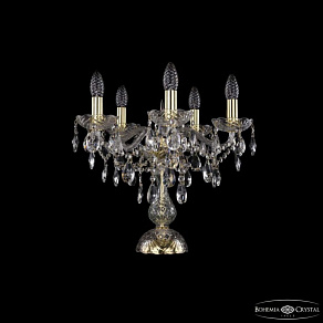 Настольная лампа декоративная Bohemia Ivele Crystal 1415 1415L/5/141-39 G