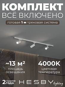 Комплект трековый Hesby Lighting Skylite №3 HSBL_kompl_S003_NI1W4K