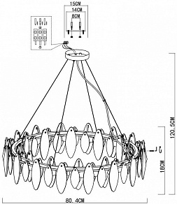 Подвесная люстра ST-Luce Ancona SL1227.103.12