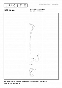 Торшер Lucide Sardana 52700/28/02