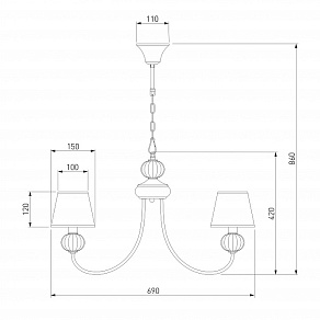 Подвесная люстра Eurosvet Mella 60072/5 золото