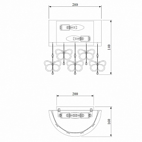 Накладной светильник Bogate's Papillon 287/2