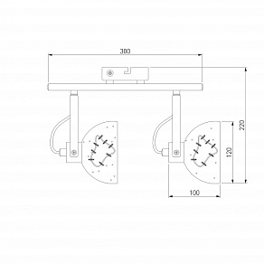 Бра Eurosvet Grunge 20069/2 черный