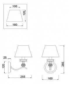 Бра Freya Alessandra FR2016WL-01BZ