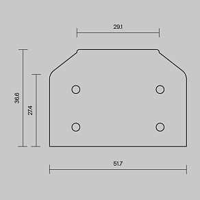 Заглушка для профиля Maytoni Technical Accessories TRAM034MPEC-S