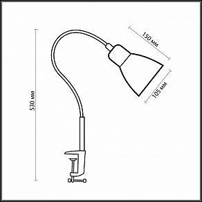Настольная лампа офисная Odeon Light Costa 1998/1T