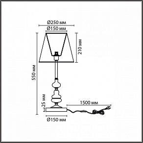 Настольная лампа декоративная Lumion KENTUKI 8283/1T
