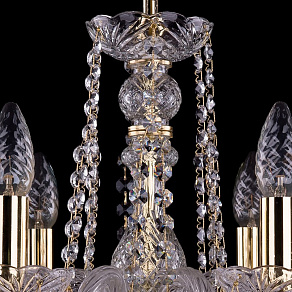 Подвесная люстра Bohemia Ivele Crystal 1402 1402/6/160/G/Leafs
