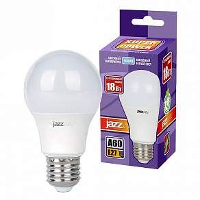 Лампа светодиодная Jazzway  E27 18Вт 5000K PLED- SP A65 18W E27 5000K