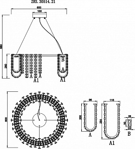 Подвесная люстра Zortes Amanda ZRS.30514.21