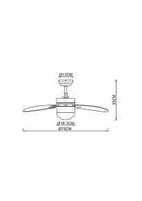 Светильник с вентилятором Globo Rivaldo 3302