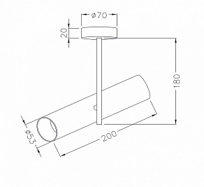 Светильник на штанге Maytoni Elti C020CL-01W