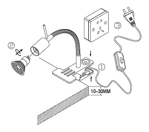 Настольная лампа офисная Globo Grosetto 5730-1K