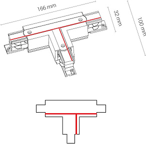 Соединитель T-образный для треков Nowodvorski Ctls Power 8237
