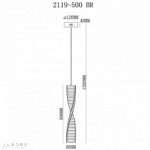 Подвесной светильник iLedex Woodstock 2119-500 BR