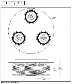 Накладной светильник Lucide Eryn 70184/03/11