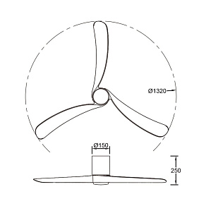 Светильник с вентилятором Mantra NEMO 9637