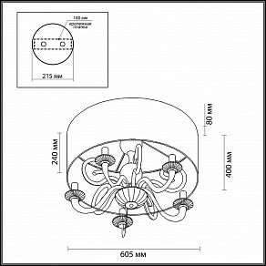 Светильник на штанге Odeon Light Danli 2536/5C