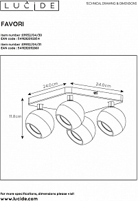 Спот Lucide Favori 09932/04/31