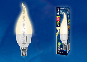 Лампа светодиодная Uniel  E14 7Вт 3000K UL-00002416
