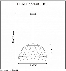 Подвесной светильник Lucide Otona 21409/60/31