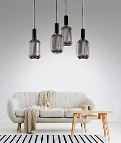 Подвесной светильник LUMINA DECO Rico LDP 1218-1 GY+BK