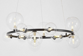 Подвесная люстра LUMINA DECO MERIDO LDP 7033-15 BK+CL