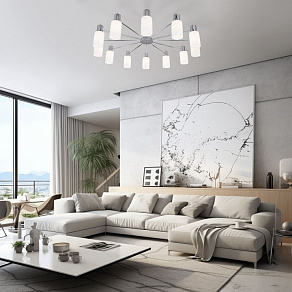 Потолочная люстра Eurosvet Vegga 70160/12 хром Smart