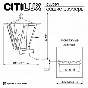 Светильник на штанге Citilux FORTS CLU09W