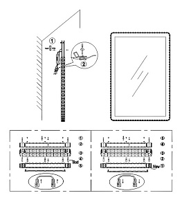 Зеркало настенное Globo Marilyn I 67039-50