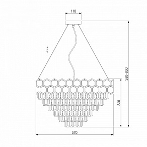 Подвесной светильник Eurosvet Ariana 10124/8 хром/прозрачный хрусталь Strotskis Smart