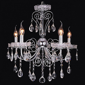 Подвесная люстра Eurosvet 10046 10046/5 хром/прозрачный хрусталь